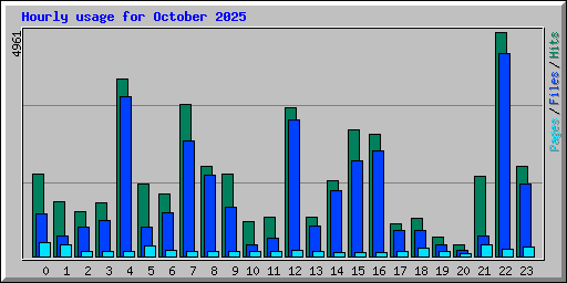 Hourly usage for October 2025